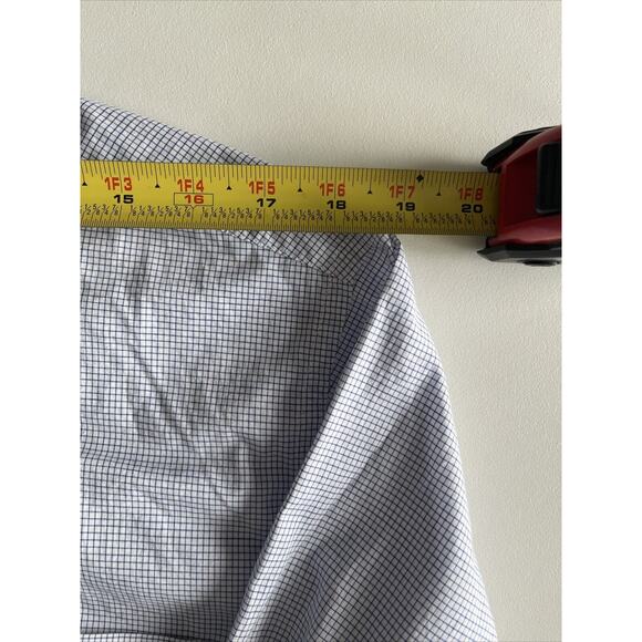 Tailorbyrd Dress Shirt Button Down Size Med Blue Plaid Check Mens Long Sleeve - Picture 7 of 13